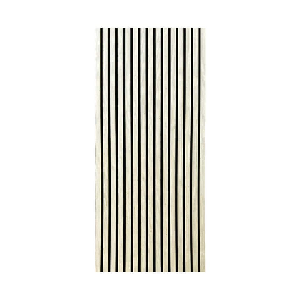 Ejoy 94.5 in. x 24 in x 0.8 in. Acoustic Vinyl Wall Siding with Real Wood Veneer in White AshColor (Set of 1 piece)