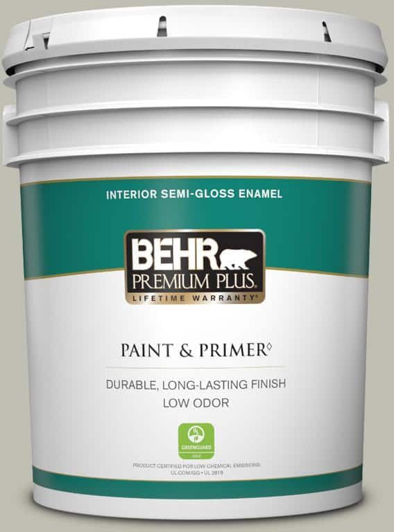 BEHR PREMIUM PLUS 5 gal. #N370-3 Light Year Semi-Gloss Enamel Low Odor Interior Paint & Primer