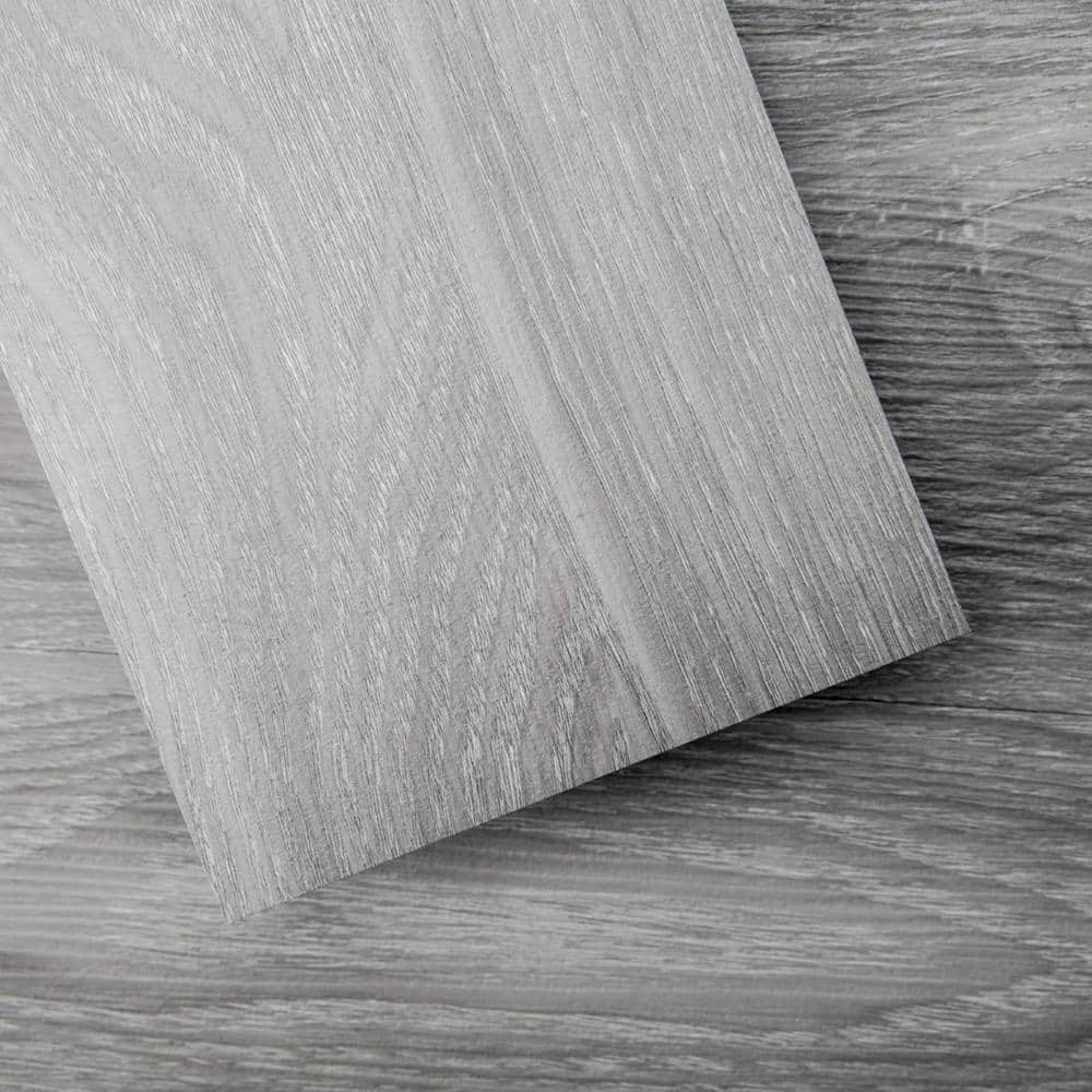 Art3d Light Grey 12 MIL x 6 in. W x 36 in. L Peel and Stick Water Resistant Luxury Vinyl Plank Flooring (54 sqft/case)