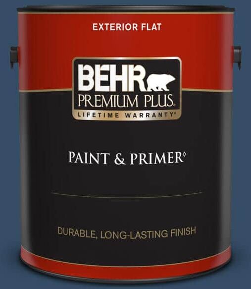 BEHR PREMIUM PLUS 1 gal. Home Decorators Collection #HDC-FL14-12 Rain Boots Flat Exterior Paint & Primer