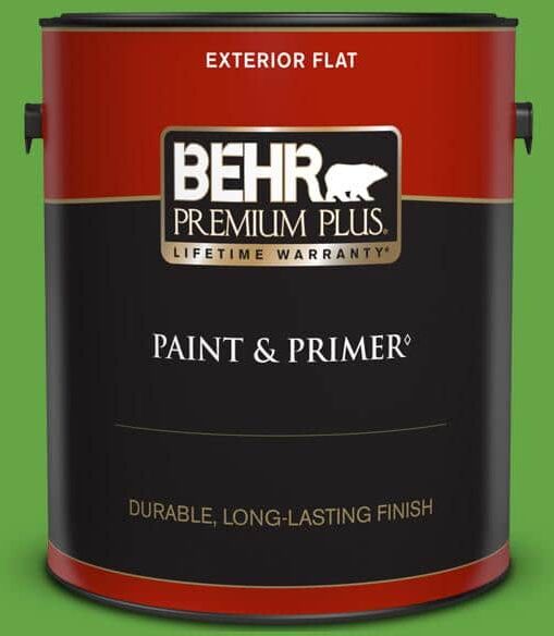 BEHR PREMIUM PLUS 1 gal. #430B-6 Caterpillar Flat Exterior Paint & Primer