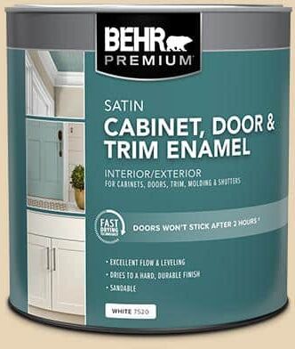 BEHR PREMIUM 1 qt. #PPU7-18 Sand Pearl Satin Enamel Interior/Exterior Cabinet, Door & Trim Paint