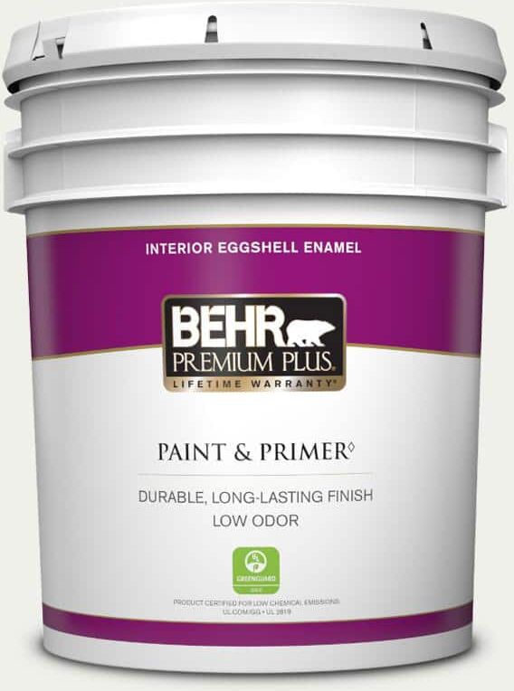 BEHR PREMIUM PLUS 5 gal. #780E-1 Billowy Down Eggshell Enamel Low Odor Interior Paint & Primer