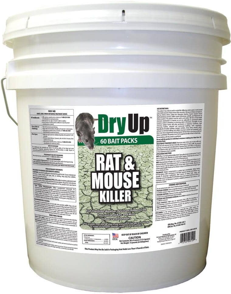 Harris 15 lbs. Dry Up Rat and Mouse Killer Pellets (4 oz. 60-Pack)