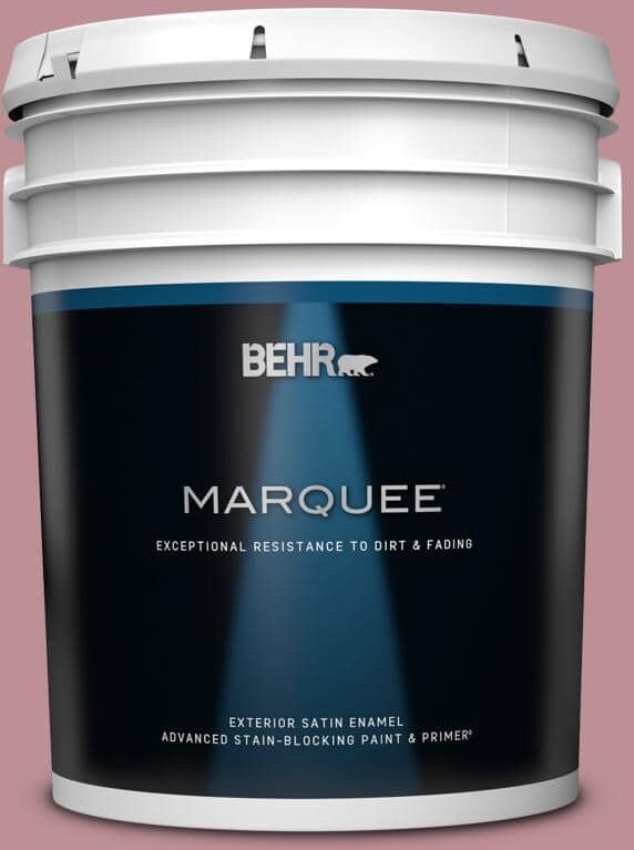 BEHR MARQUEE 5 gal. #S130-4 Cherry Juice Satin Enamel Exterior Paint & Primer