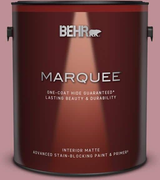 BEHR MARQUEE 1 gal. #S130-4 Cherry Juice One-Coat Hide Matte Interior Paint & Primer