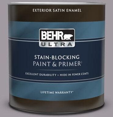 BEHR ULTRA 1 qt. #N570-3 Art Nouveau Glass Satin Enamel Exterior Paint & Primer