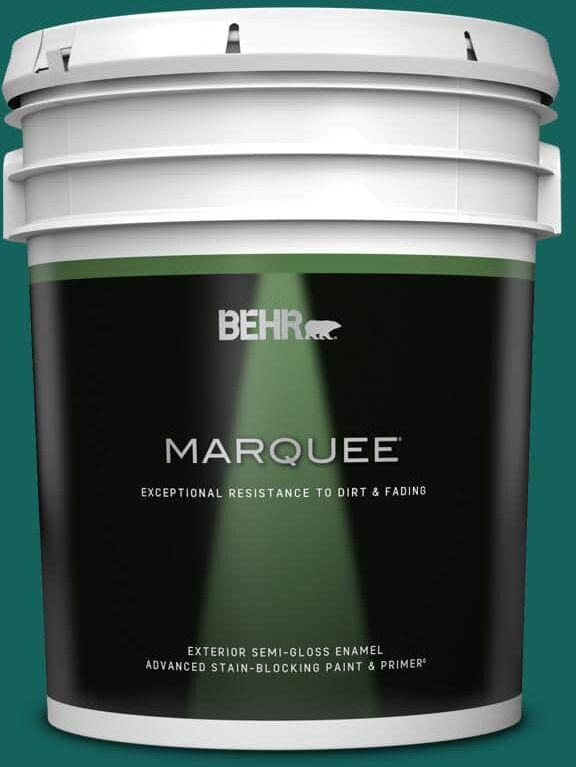 BEHR MARQUEE 5 gal. #S-H-490 Billiard Table Semi-Gloss Enamel Exterior Paint & Primer