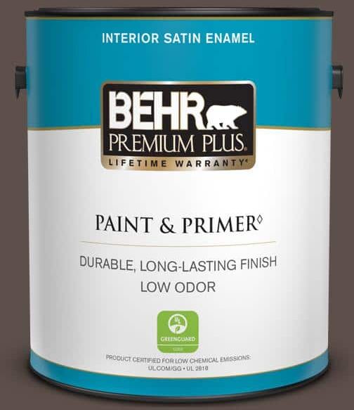 BEHR PREMIUM PLUS 1 gal. Home Decorators Collection #HDC-AC-07 Oak Creek Satin Enamel Low Odor Interior Paint & Primer