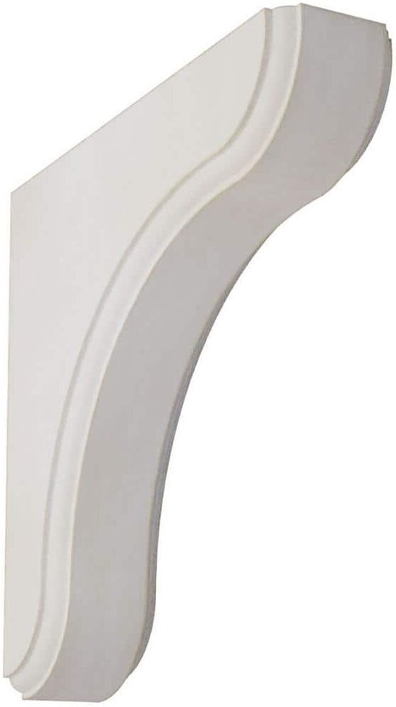 Ekena Millwork 1-3/4 in. x 7-1/2 in. x 7-1/2 in. Chalk Dust White Eaton Wood Vintage Decor Bracket