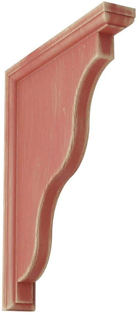 Ekena Millwork 1-1/2 in. x 11 in. x 9 in. Salvage Red Hamilton Traditional Wood Vintage Decor Bracket