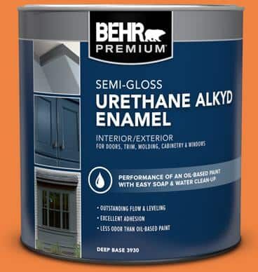 BEHR PREMIUM 1 qt. #P220-7 Construction Zone Semi-Gloss Enamel Urethane Alkyd Interior/Exterior Paint