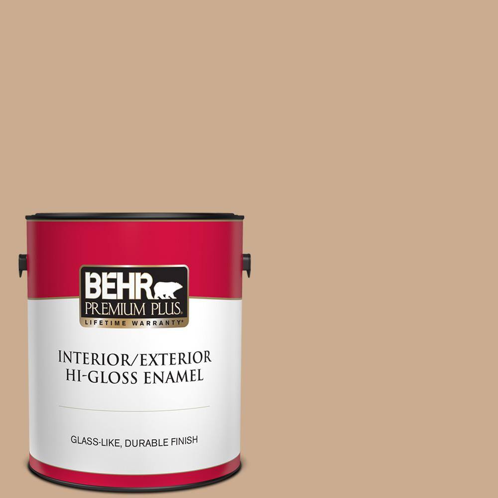 BEHR PREMIUM PLUS 1 gal. #N250-3 Pottery Wheel Hi-Gloss Enamel Interior/Exterior Paint