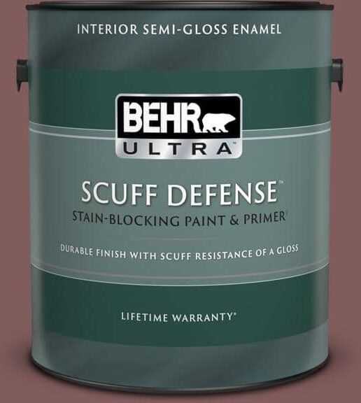 BEHR ULTRA 1 gal. #140F-6 Book Binder Extra Durable Semi-Gloss Enamel Interior Paint & Primer