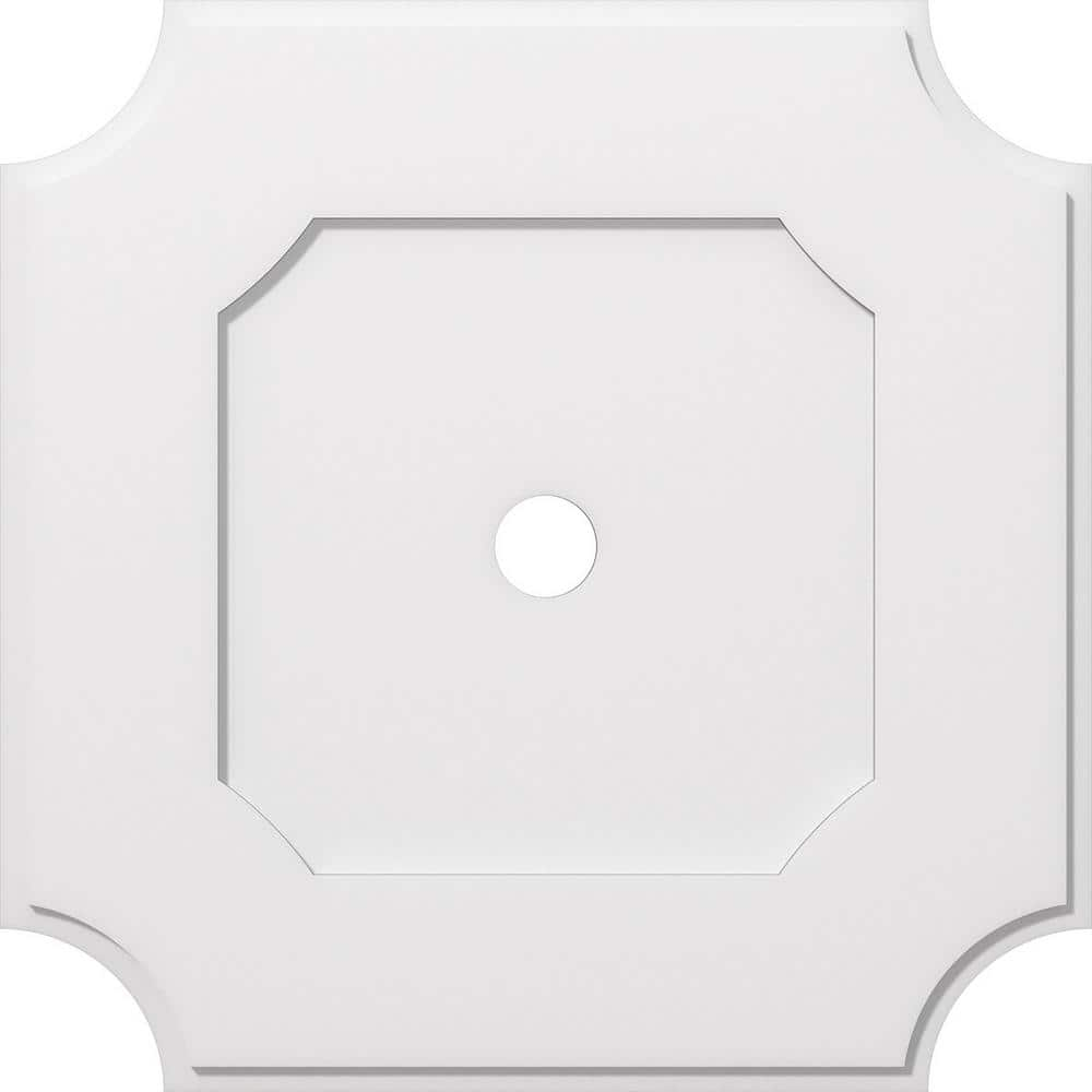 Ekena Millwork 1 in. P X 19 in. C X 32 in. OD X 3 in. ID Locke Architectural Grade PVC Contemporary Ceiling Medallion