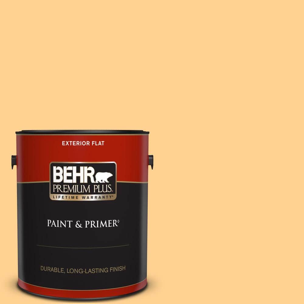 BEHR PREMIUM PLUS 1 gal. Home Decorators Collection #HDC-SP14-7 Full Bloom Flat Exterior Paint & Primer