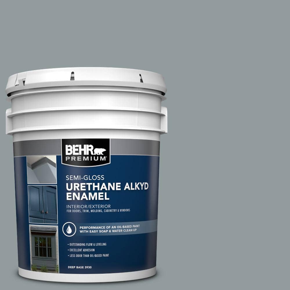 BEHR PREMIUM 5 gal. #720F-4 Stone Fence Urethane Alkyd Semi-Gloss Enamel Interior/Exterior Paint