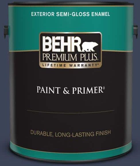 BEHR PREMIUM PLUS 1 gal. #600F-7 Soulful Music Semi-Gloss Enamel Exterior Paint & Primer