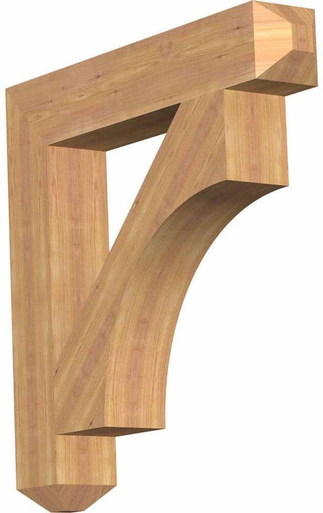 Ekena Millwork 5-1/2 in. x 34 in. x 34 in. Western Red Cedar Westlake Craftsman Smooth Bracket