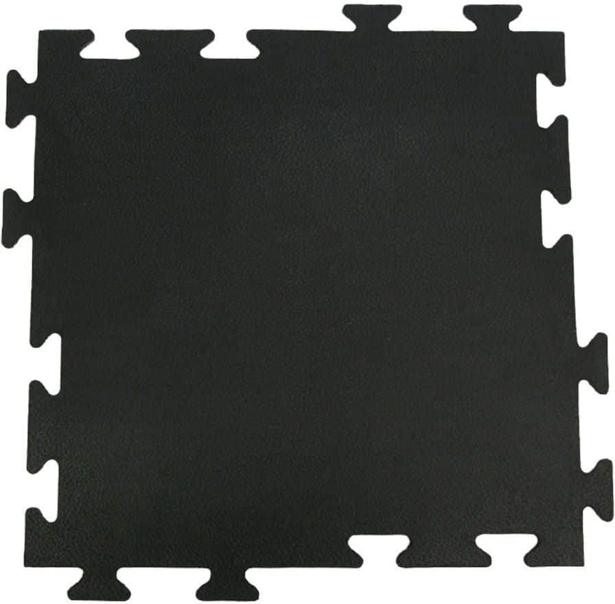 Rubber-Cal Armor-Lock (Fitness) 3/8 in. x 20 in. x 20 in. Black Interlocking Rubber Tiles (16-Pack, 44 sq. ft.)