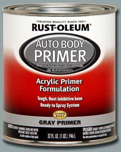 Rust-Oleum Automotive 1 qt. Gray Auto Body Acrylic Primer (2-Pack)