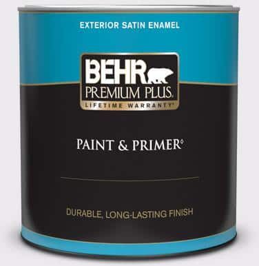 BEHR PREMIUM PLUS 1 qt. #PPL-22 Dried Lavender Satin Enamel Exterior Paint & Primer