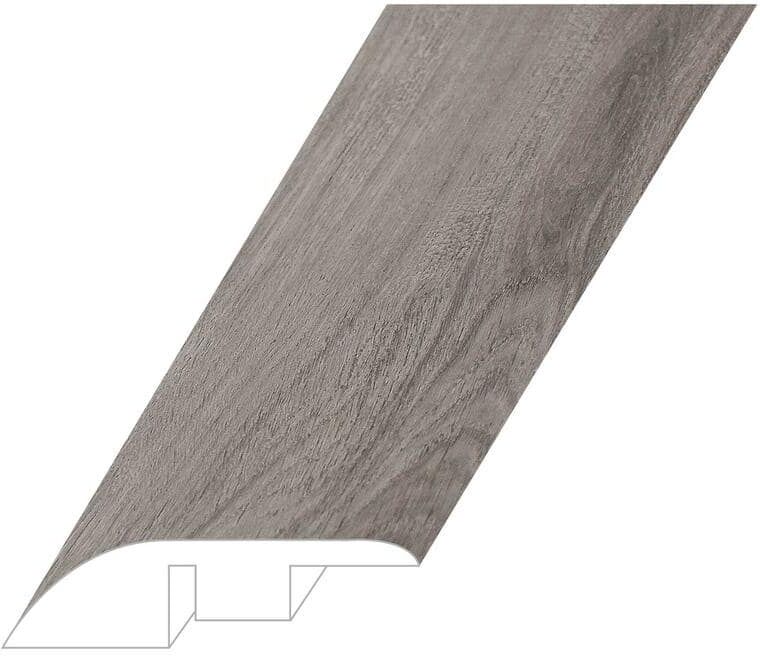 Montserrat Invicta Keystone Grey 0.6 in. Thick x 1.8 in. Wide x 94.5 in. Length Vinyl Reducer Molding