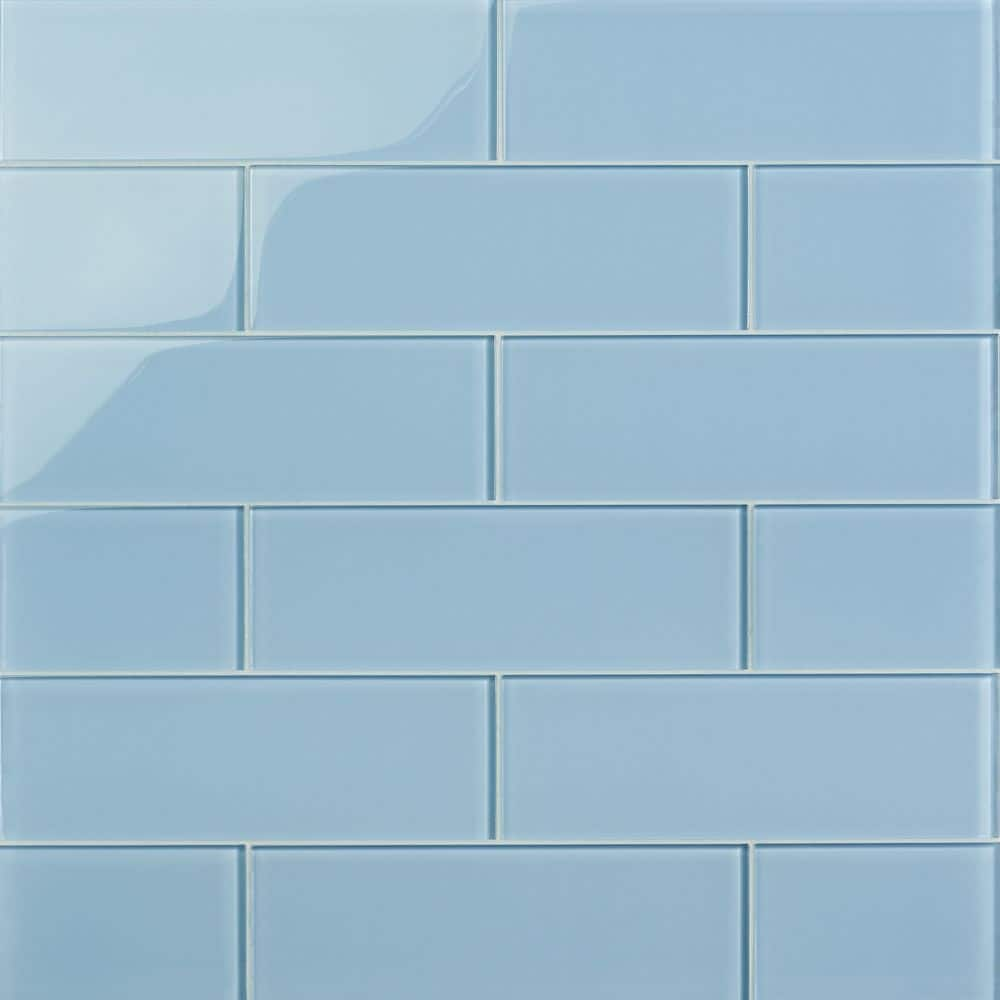 Ivy Hill Tile Contempo Blue Gray Polished 4 in. x 12 in. x 8 mm Glass Subway Tile (15 pieces 5 sq.ft/Box)