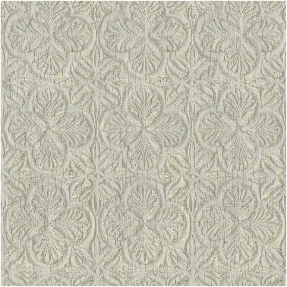 Chesapeake Karachi Wooden Damask Blue Pre-Pasted Non-Woven Wallpaper