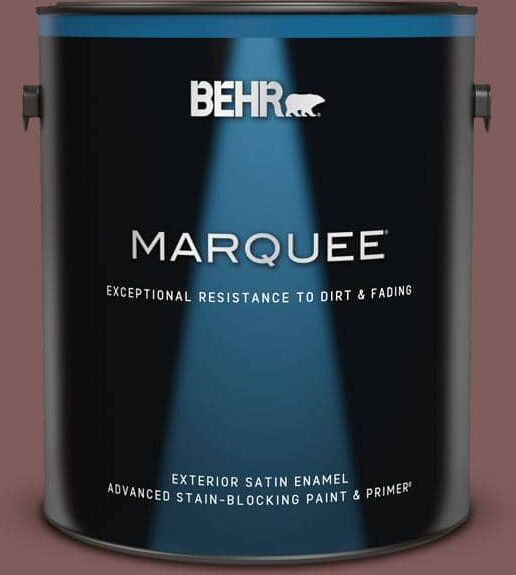 BEHR MARQUEE 1 gal. #140F-6 Book Binder Satin Enamel Exterior Paint & Primer