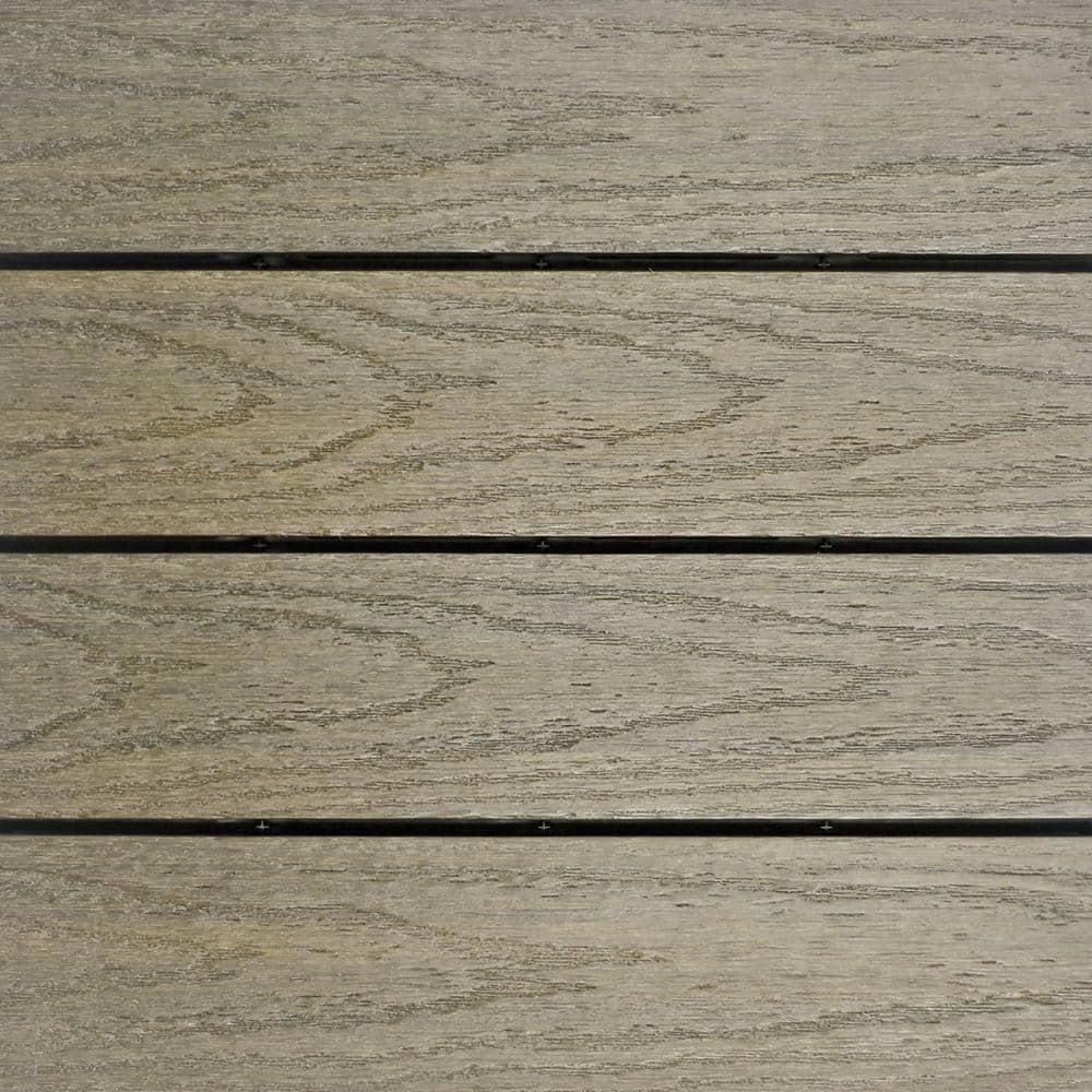 NewTechWood UltraShield Naturale 1 ft. x 1 ft. Quick Deck Outdoor Composite Deck Tile in Roman Antique (10 sq. ft. per box)