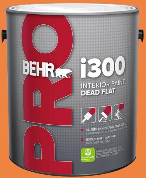 BEHR PRO 1 gal. #P220-7 Construction Zone Dead Flat Interior Paint