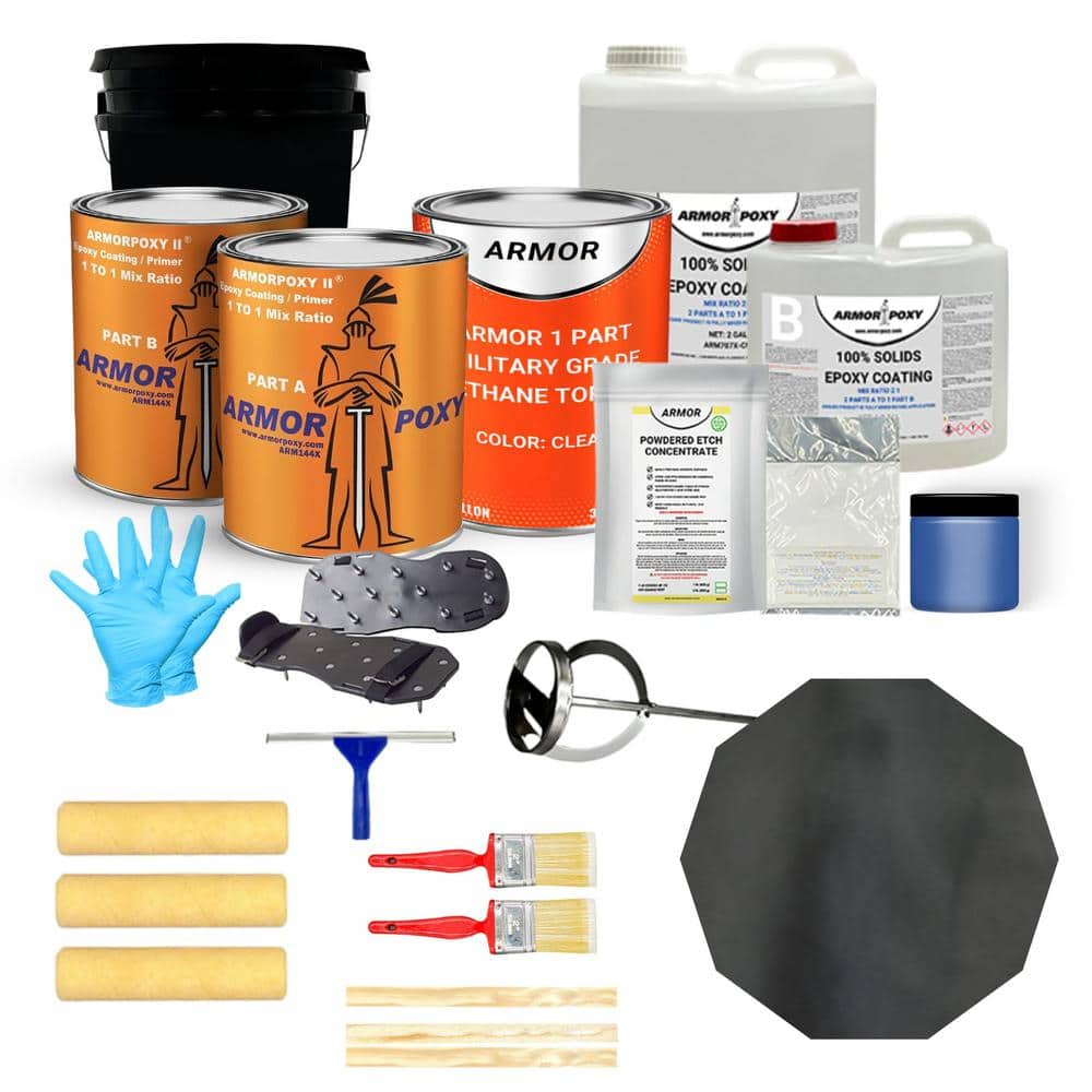 ARMORPOXY 3 gal. Whale Gloss 2-Part Epoxy 600 sq. ft. Metallic Interior Concrete Basement and Garage Epoxy Floor Paint Kit