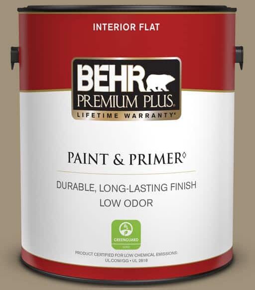 BEHR PREMIUM PLUS 1 gal. #750D-5 Desert Shadows Flat Low Odor Interior Paint & Primer