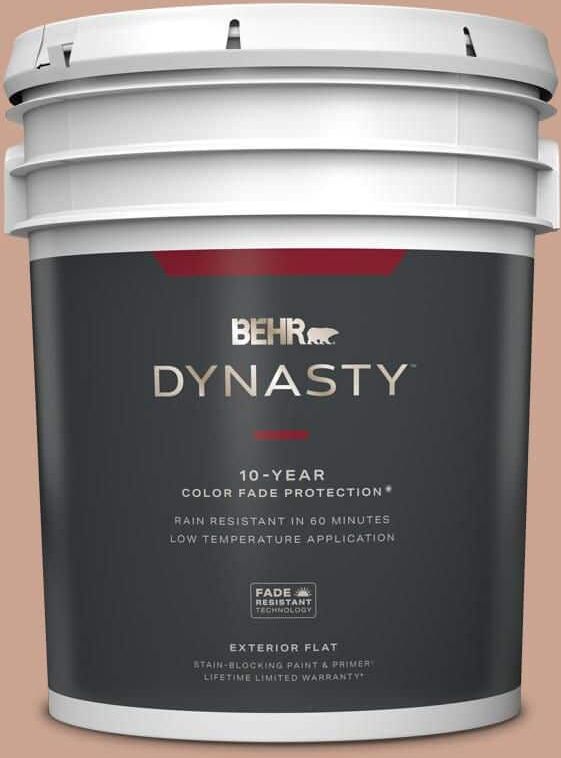 BEHR DYNASTY 5 gal. #220F-4 Sombrero Tan Flat Exterior Stain-Blocking Paint & Primer