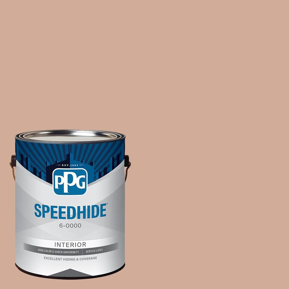 SPEEDHIDE 1 gal. PPG16-01 Sombrero Tan Semi-Gloss Interior Paint