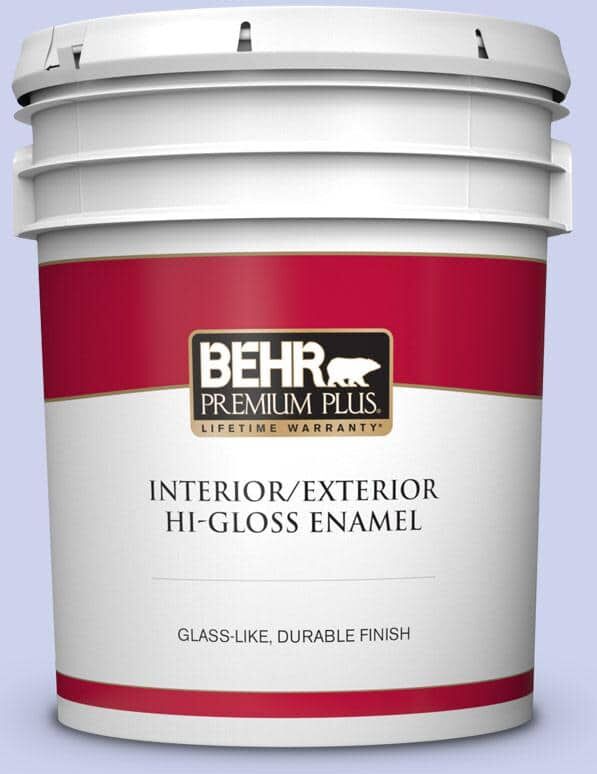 BEHR PREMIUM PLUS 5 gal. #P540-2 Garden Fairy Hi-Gloss Enamel Interior/Exterior Paint