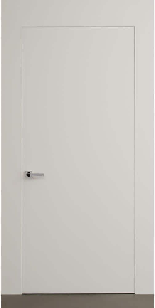 Belldinni Invisible Frameless 36 in. x 80 in. Left Hand Primed White Wood Single Prehung Interior Door w/ Concealed Hinges