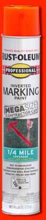 Rust-Oleum Professional 26 oz. Mega Fluorescent Red-Orange 2X Distance Inverted Marking Spray Paint (6-Pack)