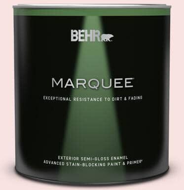 BEHR MARQUEE 1 qt. #RD-W02 Candy Floss Semi-Gloss Enamel Exterior Paint & Primer