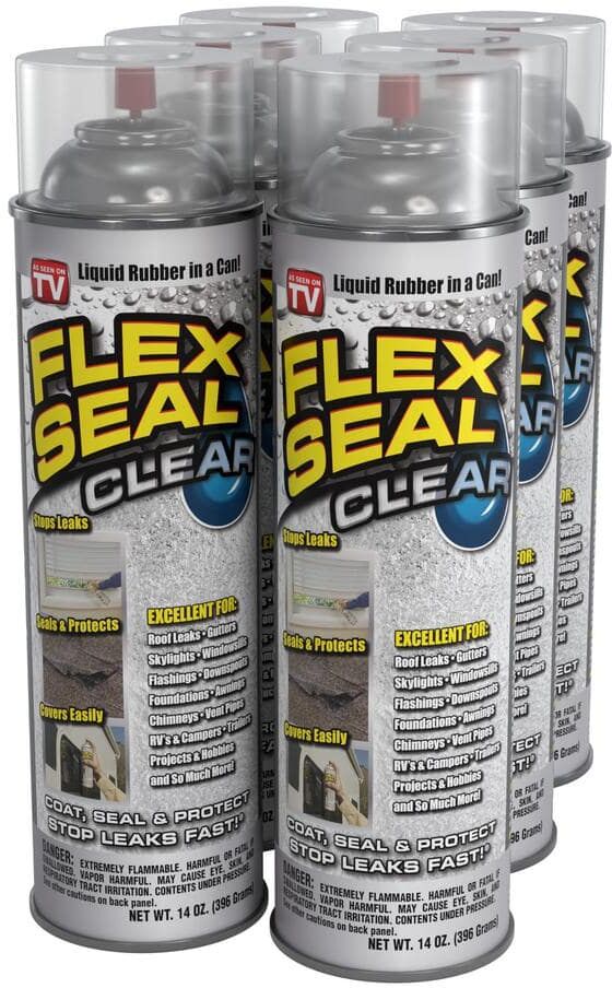 FLEX SEAL FAMILY OF PRODUCTS 14 oz. Clear Aerosol Liquid Rubber Sealant Coating Spray Paint (6-Case)