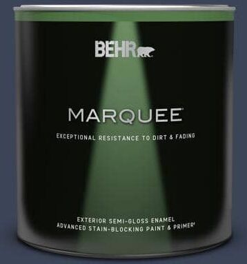 BEHR MARQUEE 1 qt. #600F-7 Soulful Music Semi-Gloss Enamel Exterior Paint & Primer