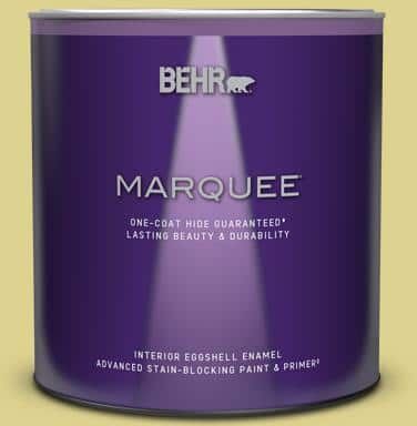 BEHR MARQUEE 1 qt. #T17-16 Thats My Lime Eggshell Enamel Interior Paint & Primer