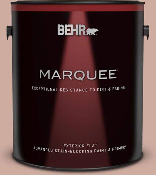 BEHR MARQUEE 1 gal. #MQ1-50 Art Deco Pink Flat Exterior Paint & Primer