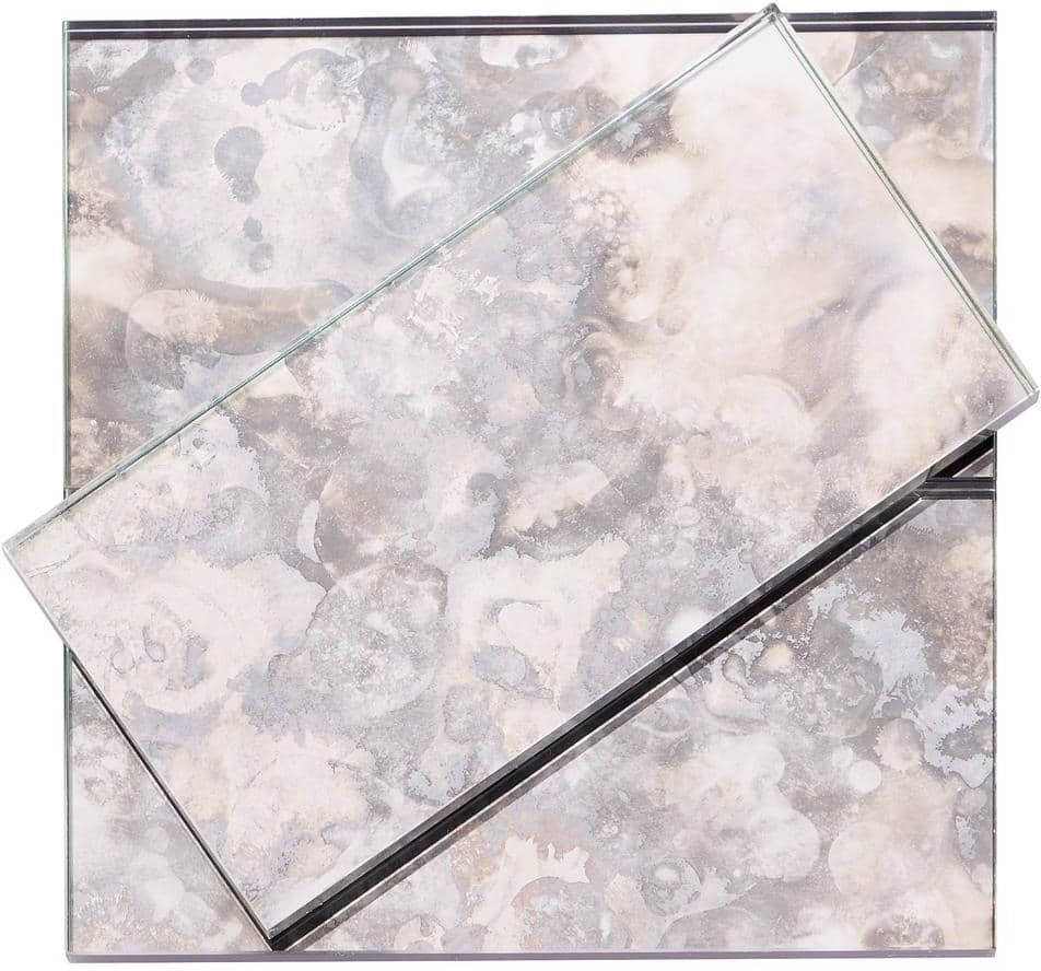 Ivy Hill Tile Lana Silver 3 in. x 6 in. Antique Glass Wall Tile (4 sq. ft. / Case)