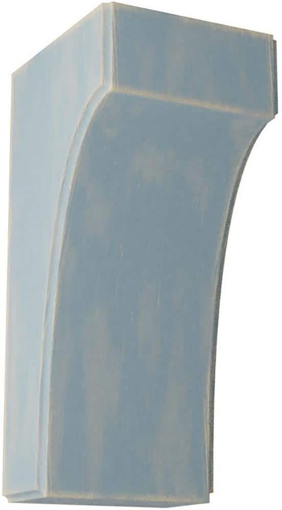 Ekena Millwork 3-1/2 in. x 8 in. x 4 in. Driftwood Blue Clarksville Wood Vintage Decor Bracket