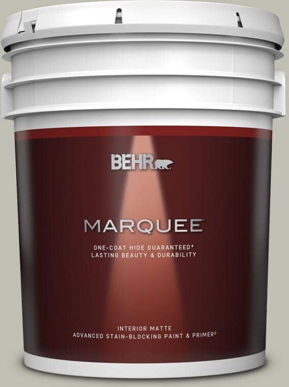 BEHR MARQUEE 5 gal. #N370-3 Light Year One-Coat Hide Matte Interior Paint & Primer