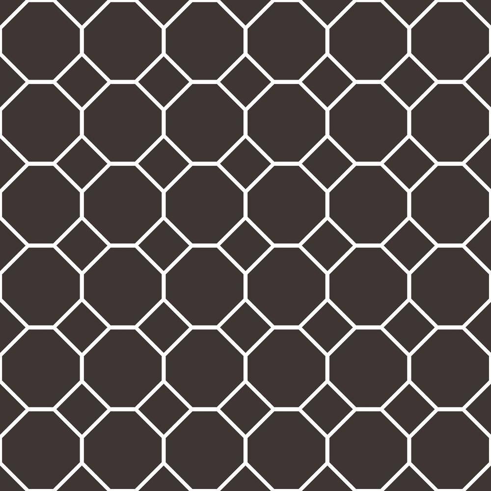 Bee Hive Design Black/White Matte Finish Vinyl on Non-Woven Non-Pasted Wallpaper Roll