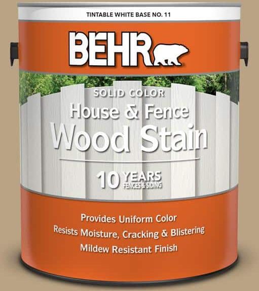 BEHR 1 gal. #HDC-CT-07 Country Cork Solid Color House and Fence Exterior Wood Stain