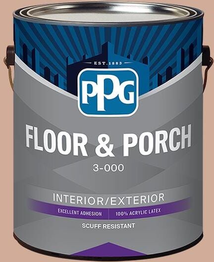 1 gal. PPG16-01 Sombrero Tan Satin Interior/Exterior Floor and Porch Paint